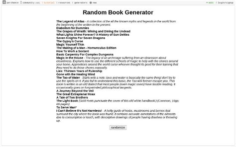 Random Book Generator .